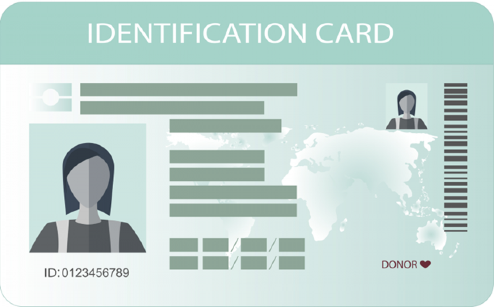 An identification card banner image