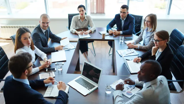 Group of executives in meeting room