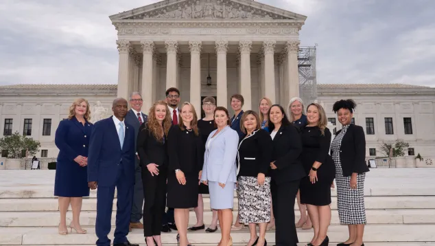 Group photo fo the ICM Fellows 53 in front of the United States Supreme Court.